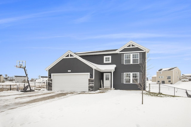 view of front of home featuring a garage