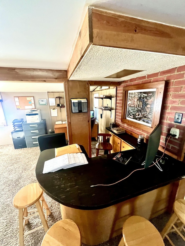 bar with carpet flooring