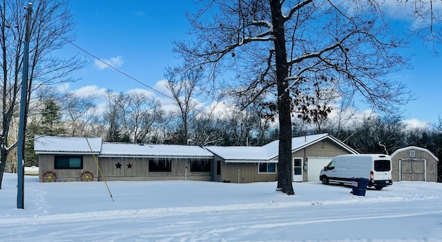 view of single story home