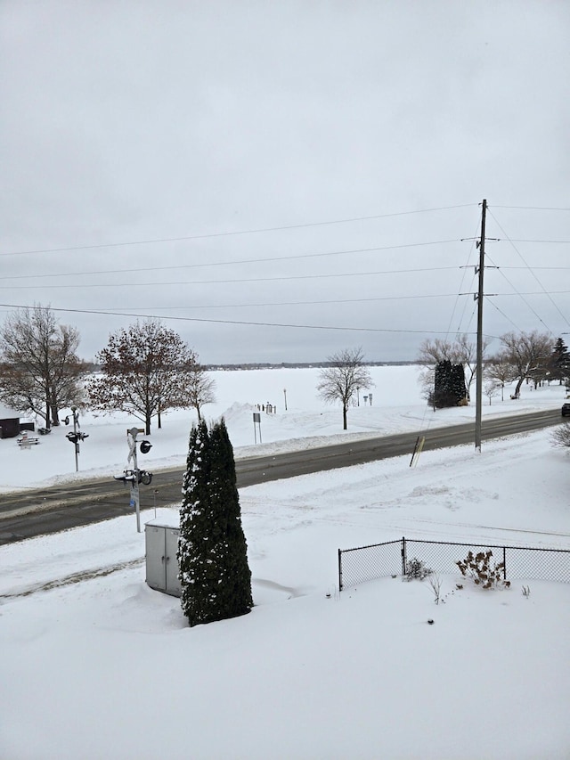 view of snowy yard