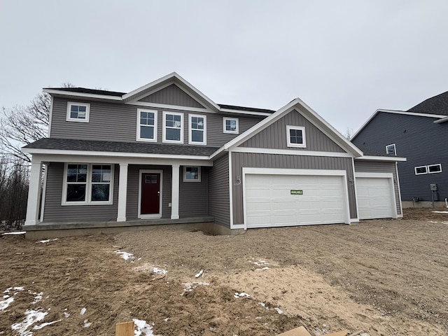 view of front facade with a garage