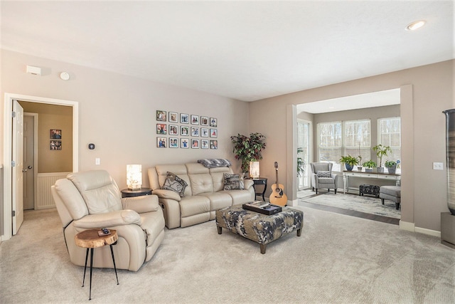 view of carpeted living room