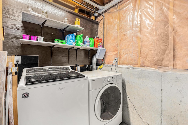 laundry area featuring washer and dryer