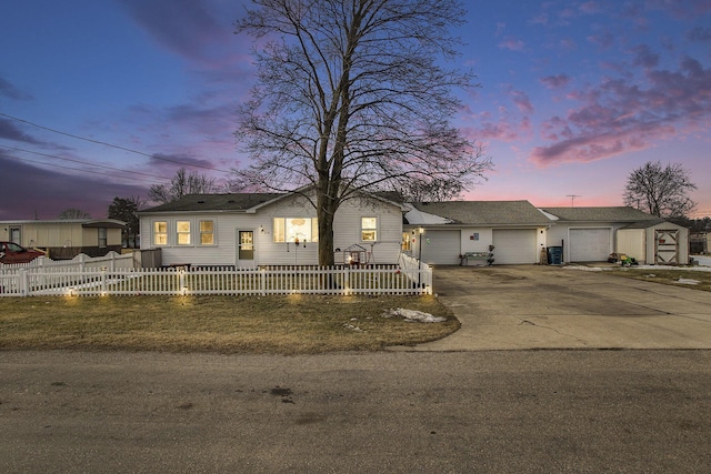 ranch-style house with a garage