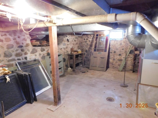 view of basement