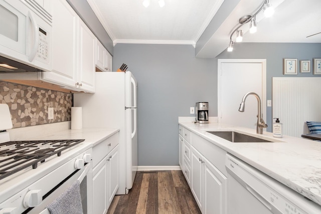 5410 Country Aire Dr Unit 13, Coloma, MI 49038 - kitchen featuring white cabinetry, sink, and white appliances