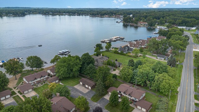 5410 Country Aire Dr Unit 13, Coloma, MI 49038 - birds eye view of property featuring a water view