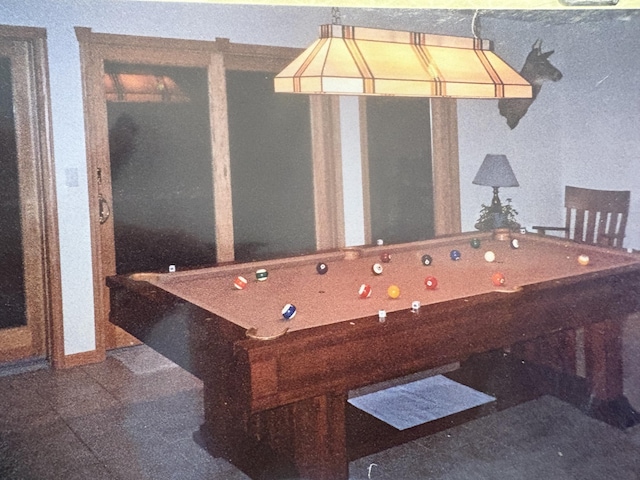 unfurnished dining area with pool table