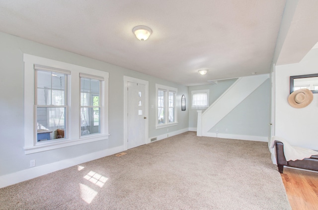 view of carpeted entryway