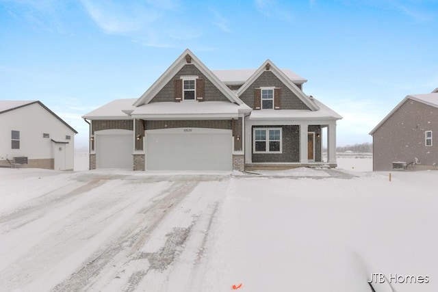 view of front of home with brick siding