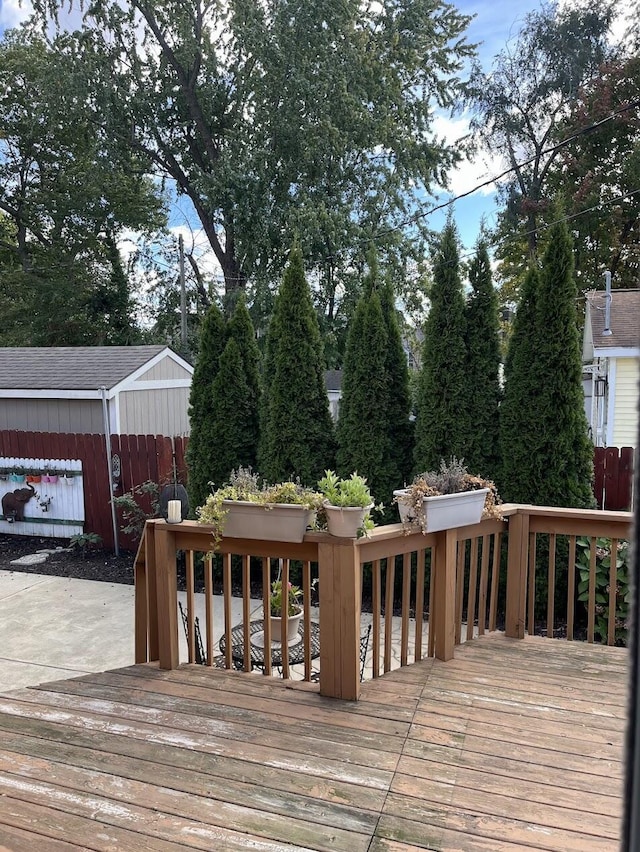 view of wooden terrace