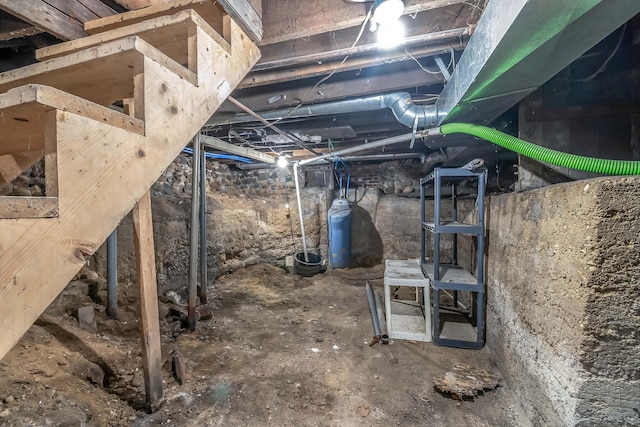 view of basement