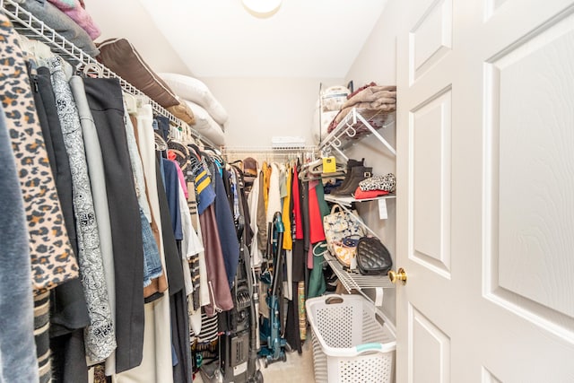 view of walk in closet