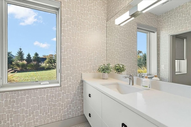 bathroom with vanity