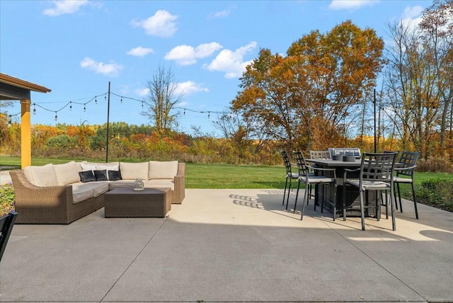 view of patio / terrace with an outdoor hangout area