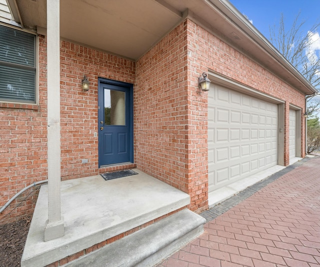 entrance to property with a garage