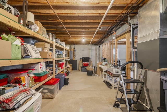 storage area featuring electric panel