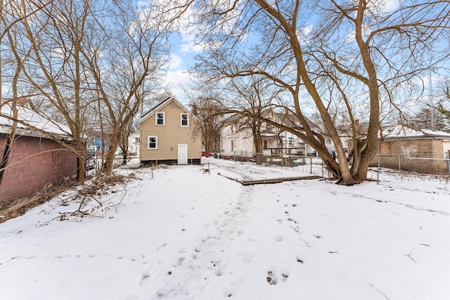 view of snowy yard