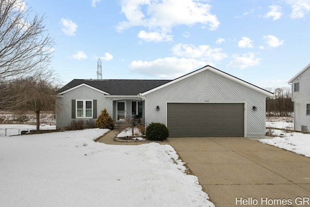 ranch-style house with a garage