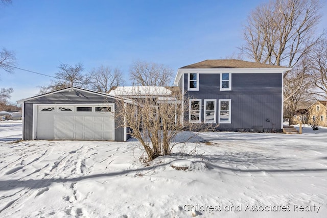 view of property featuring a garage