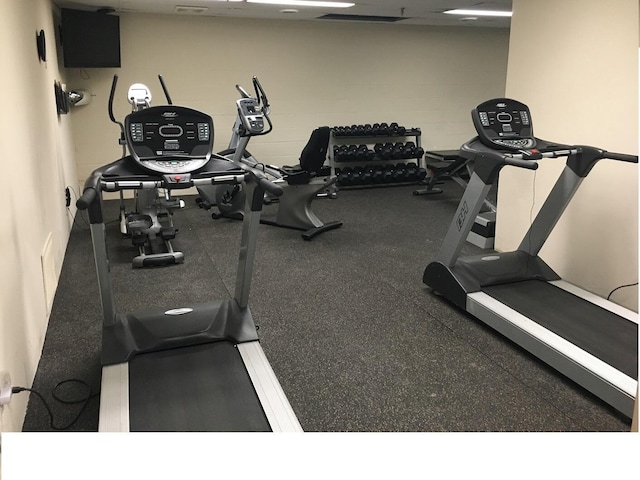 view of workout area