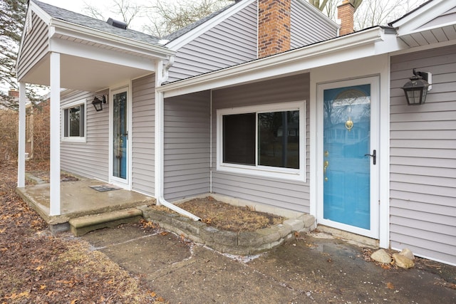 view of doorway to property