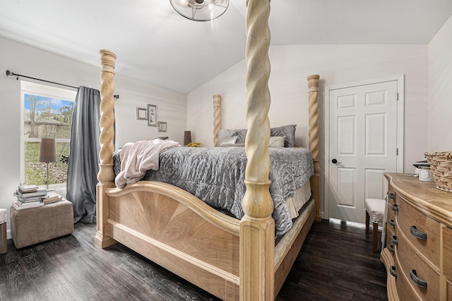 2678 Richmond St NW, Grand Rapids, MI 49504 - bedroom featuring vaulted ceiling and dark wood-style flooring
