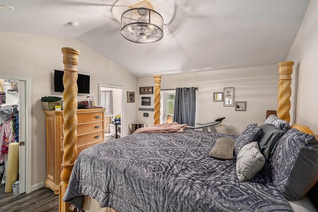 2678 Richmond St NW, Grand Rapids, MI 49504 - bedroom featuring vaulted ceiling, wood finished floors, a spacious closet, and a closet
