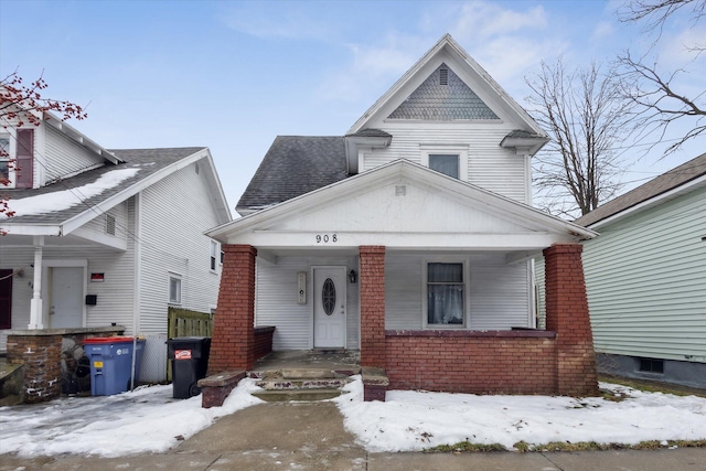 view of front of house with covered porch