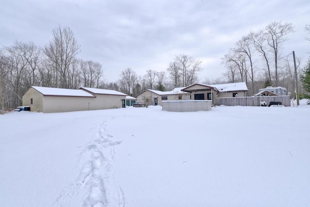 view of snowy yard