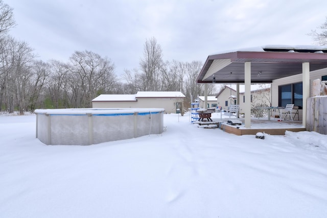 view of snowy yard