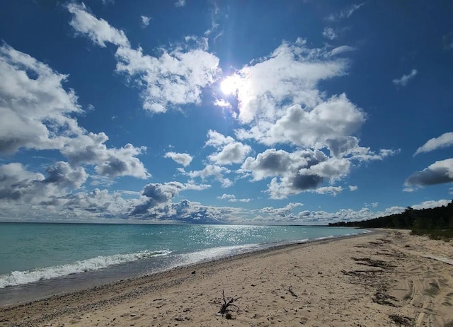 water view featuring a beach view