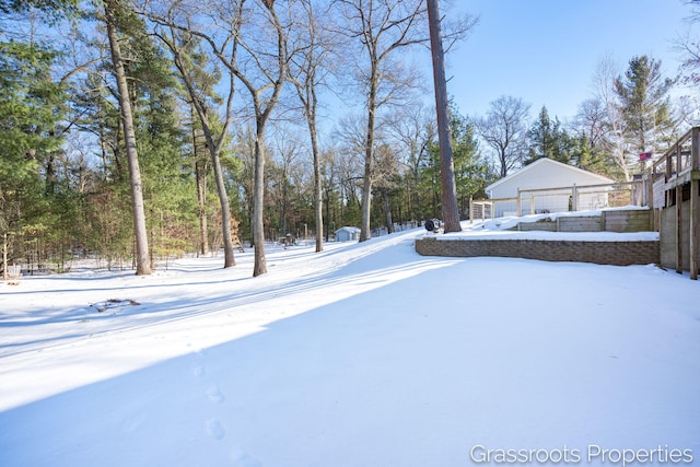 view of snowy yard