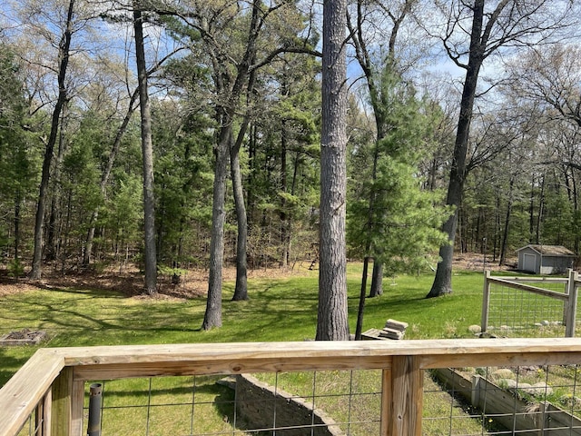 6474 Blackhawk Ln, Twin Lake, MI 49457 - view of yard featuring a storage shed and an outdoor structure