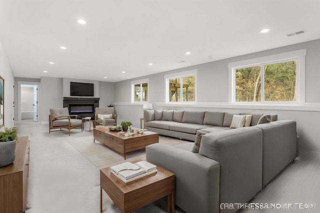 view of carpeted living room