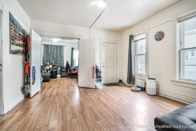 foyer featuring light hardwood / wood-style flooring