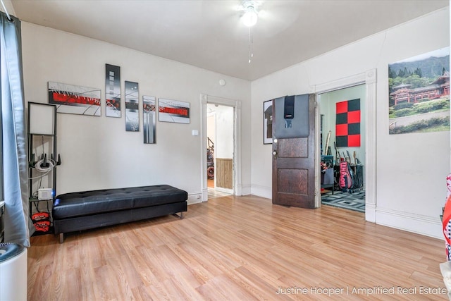 interior space featuring wood-type flooring