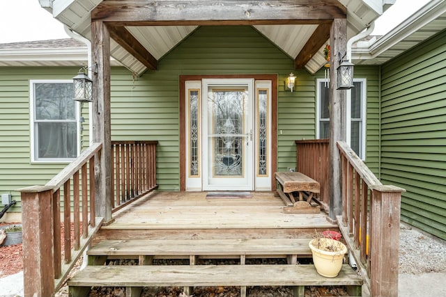 view of doorway to property