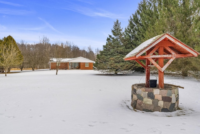 view of snowy yard