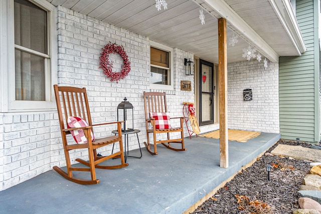 view of patio / terrace featuring covered porch