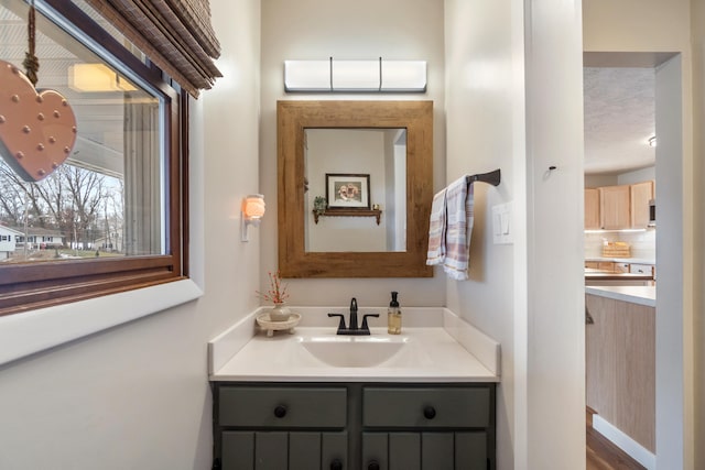 bathroom with vanity