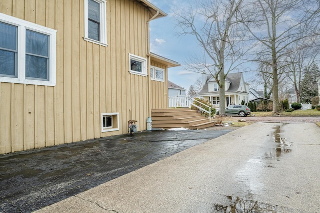 view of side of home with board and batten siding