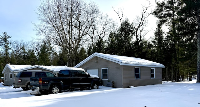 view of snowy exterior