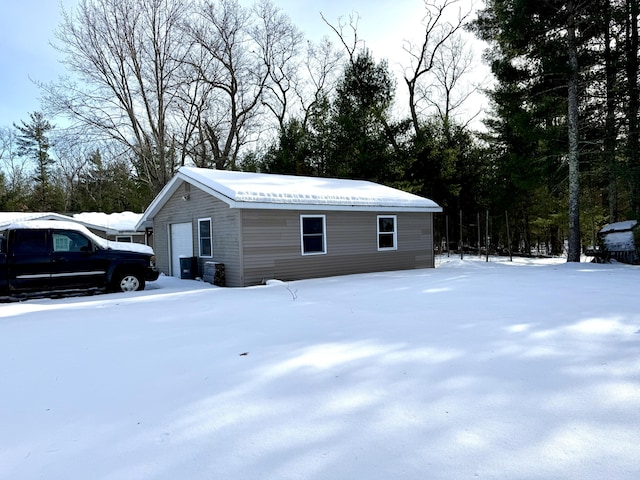 view of snow covered structure