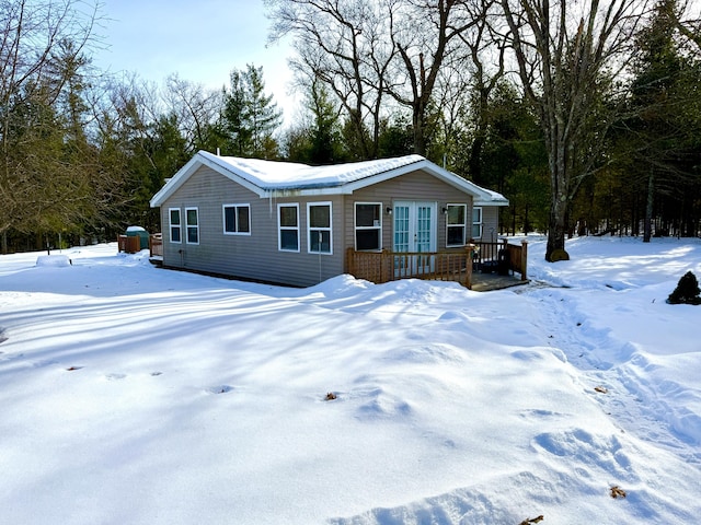 view of front of property featuring french doors