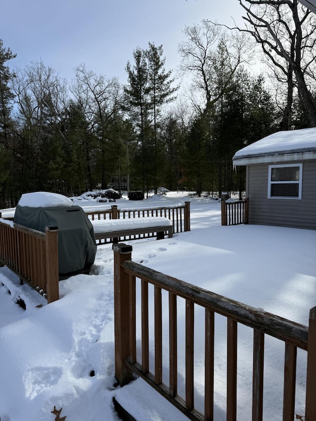 view of snowy yard