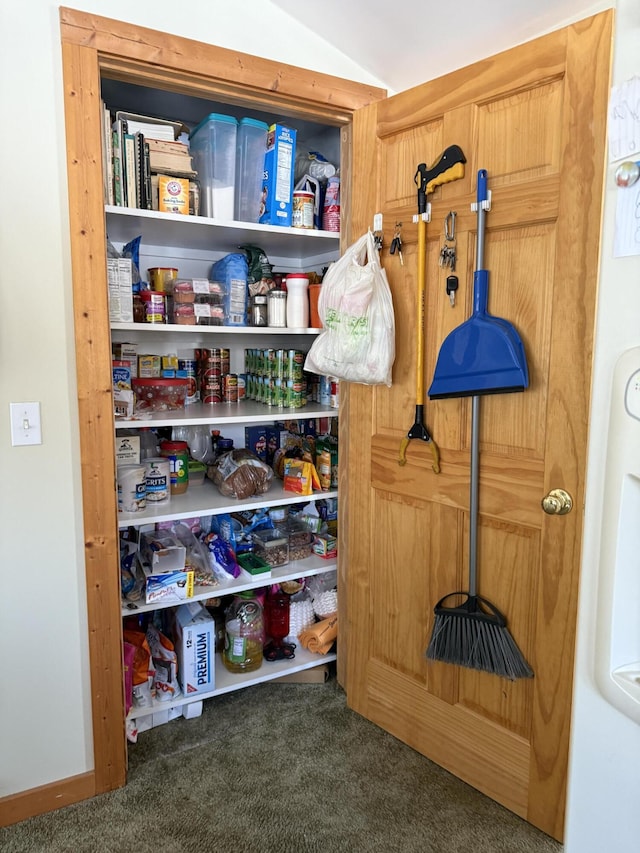 view of pantry