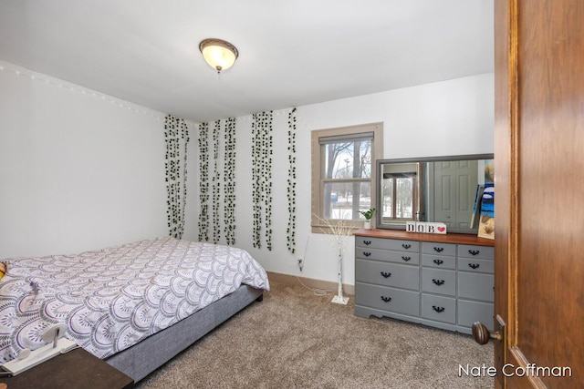 bedroom with carpet floors