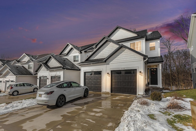 view of front of home featuring a garage