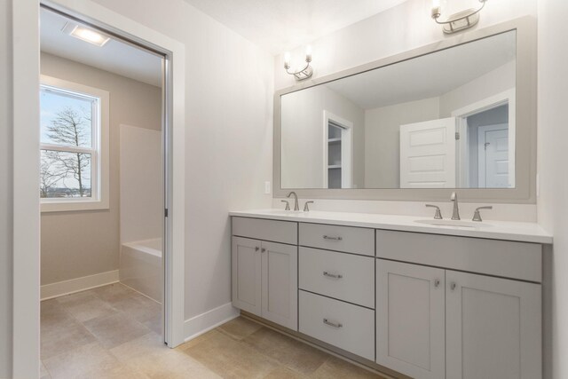 bathroom featuring vanity